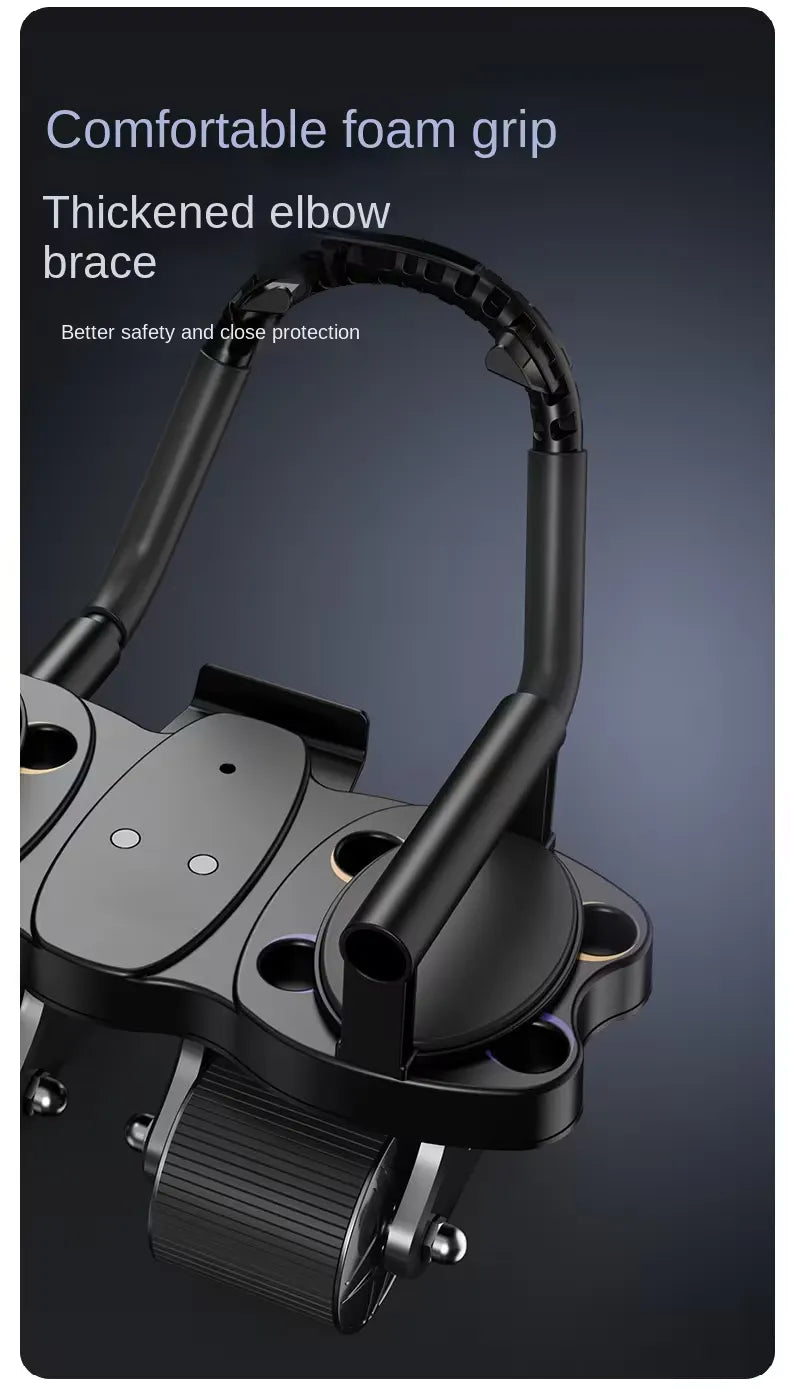 Roue Abdominale 3-en-1 à Retour Automatique &amp; Support Coude (AB Roller)