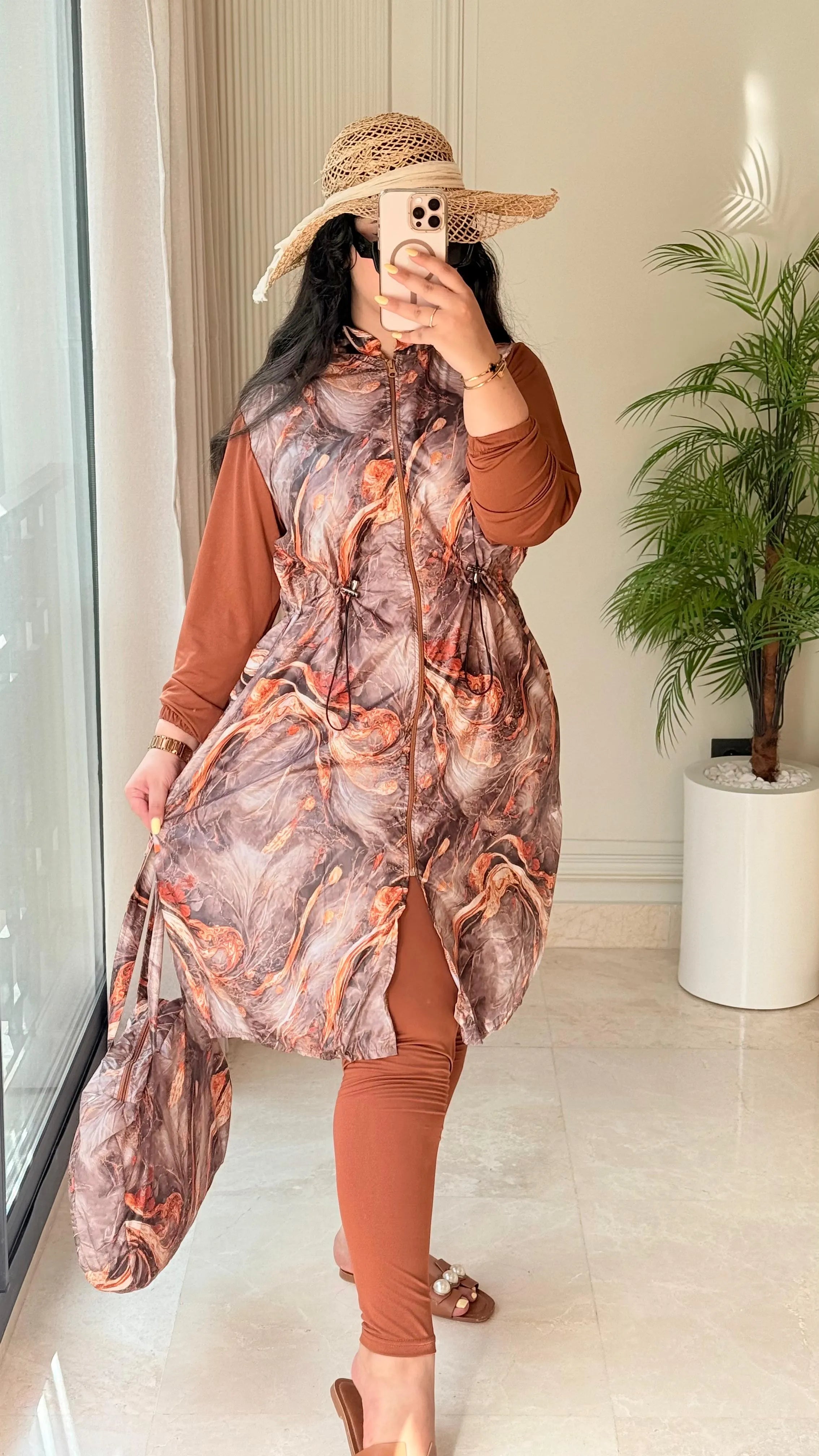 بوركيني "Tendance" الفاخر 4 قطع - تصميم طويل، مستور ومقاوم للماء