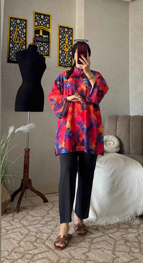 Burkinabé d’été coloré – Ensemble de 4 pièces pour un look estival éclatant