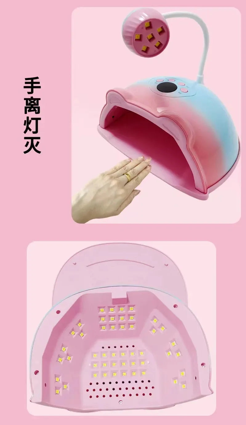 Pack Manucure &amp; Pédicure Spa 3-en-1 – Lampe Séchoir Ongles UV/LED 2-en-1 + Râpe Pieds Électrique avec Aspiration + Kit Manucure 16 Pièces