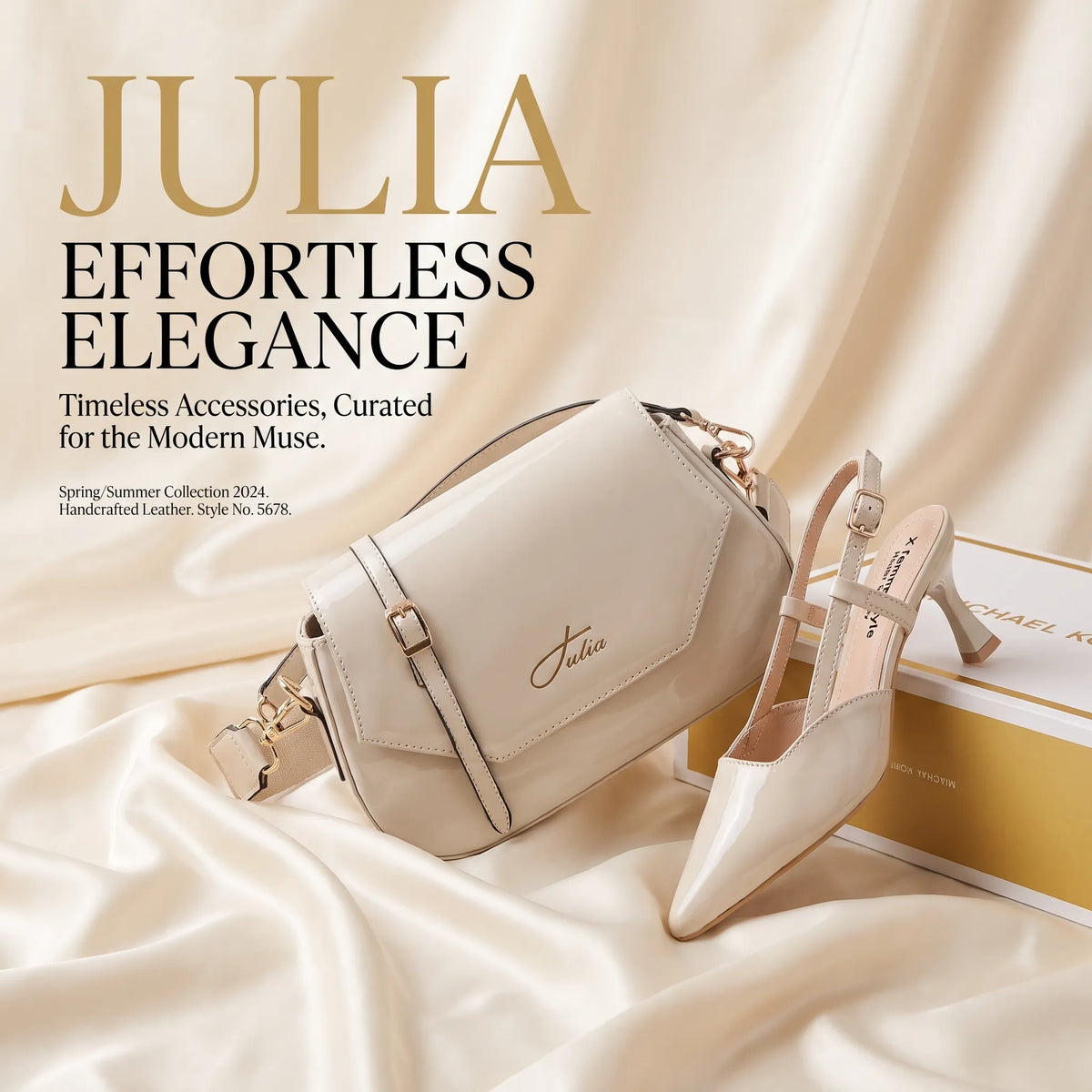Ensemble Lilia – Sac Vernis &amp; Escarpins à Talon Fin