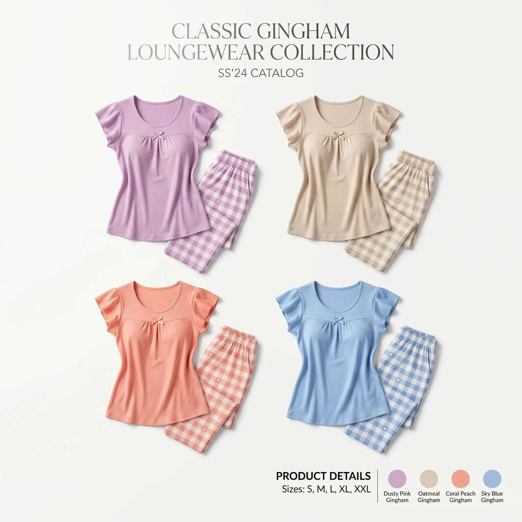 Pyjama Deux Pièces à Carreaux – Confort &amp; Douceur