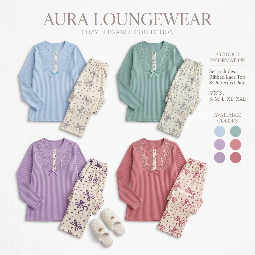 Pyjama 2 Pièces "Papillon" Manches Longues – Tissu Piqué Doux