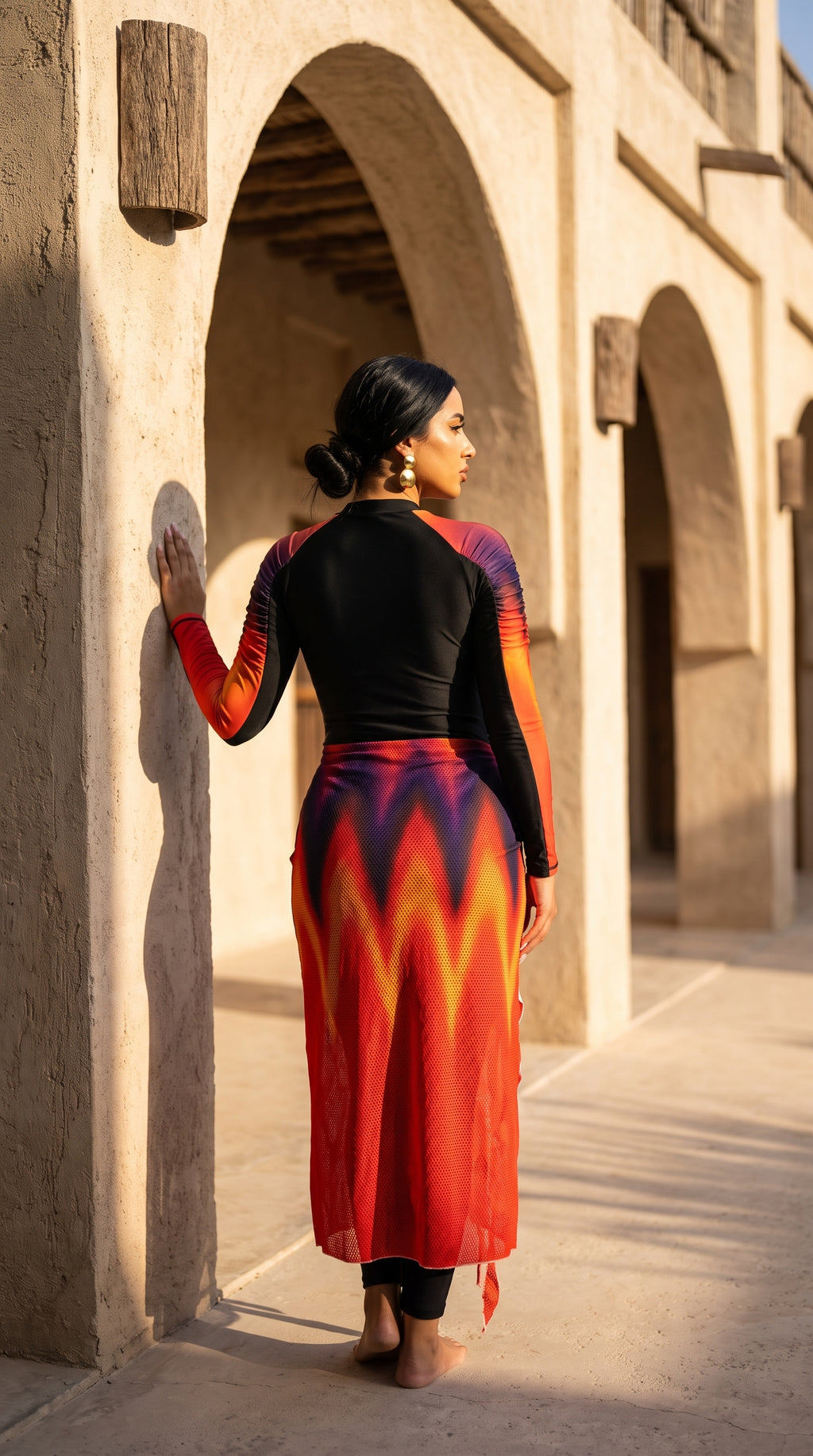 Burkini Flame  Élégance et Confort (4 Pièces)