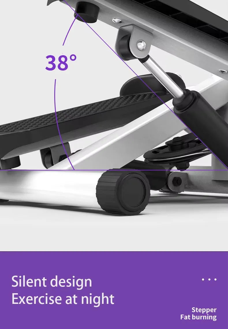 Mini Stepper de Fitness Pliable avec Cordes de Résistance – Cardio &amp; Tonification
