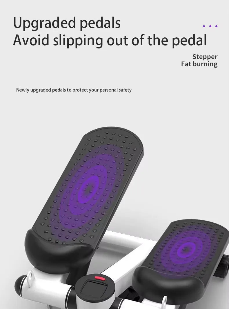 Mini Stepper de Fitness Pliable avec Cordes de Résistance – Cardio &amp; Tonification