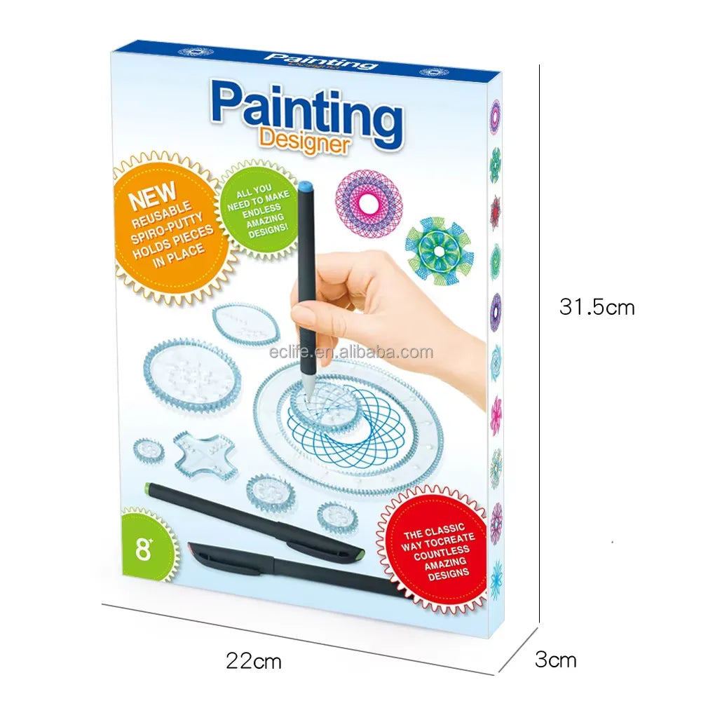 Kit de Dessin Spirographe Créatif – "Painting Designer"