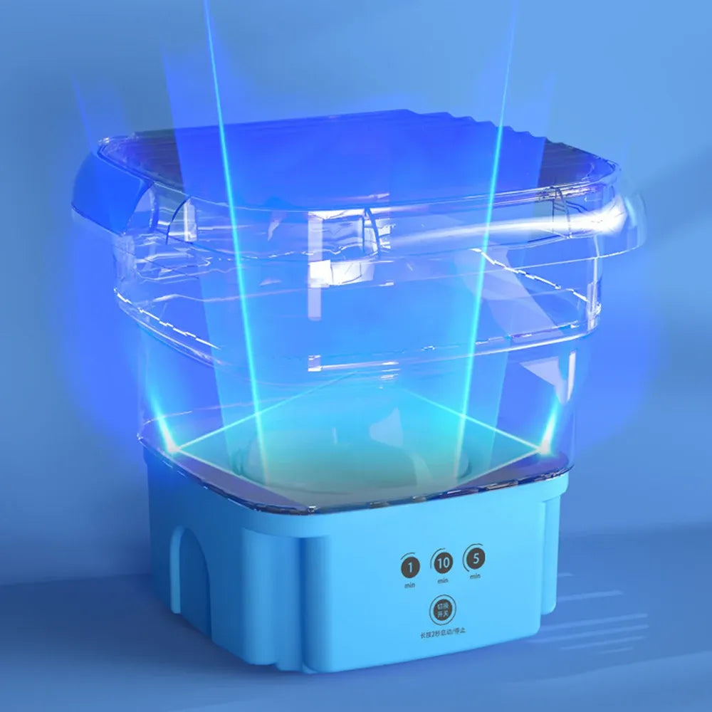 Mini Machine à Laver Pliable &amp; Portable avec Stérilisation UV