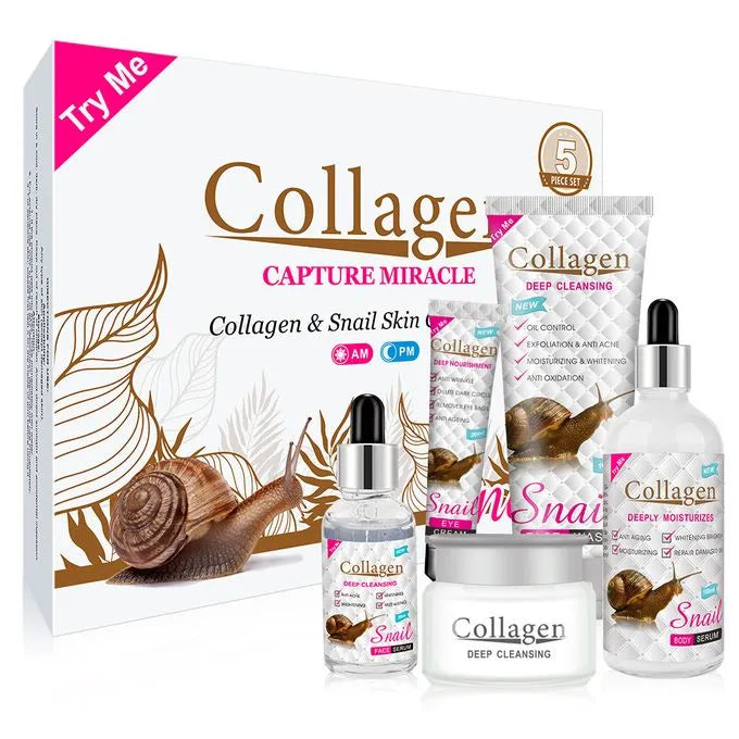 Snail Collagen Facial Skin Care (مجموعة مستخلص الكولاجين من الحلزون)