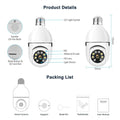 Caméra de Surveillance Ampoule E27 Tuya Smart 2K 3MP – Wi-Fi Dual Band (2.4G &amp; 5G)