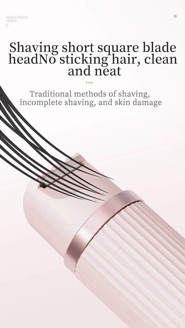 Rasoir Électrique & Tondeuse Bikini 2-en-1 pour Femme – Rechargeable USB