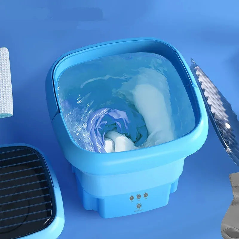 Mini Machine à Laver Pliable &amp; Portable avec Stérilisation UV