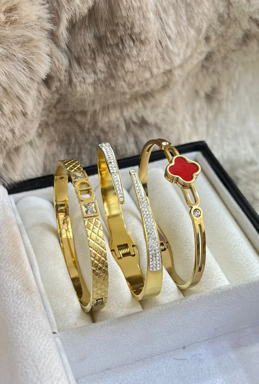 Trio de Bracelets en Acier Inoxydable