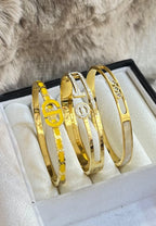 Trio de Bracelets en Acier Inoxydable