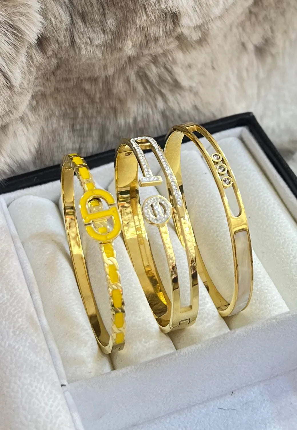 Trio de Bracelets en Acier Inoxydable