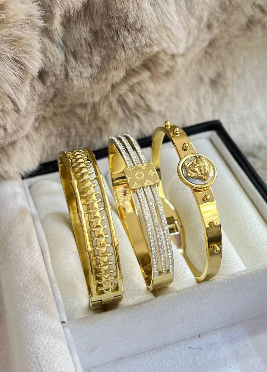 Trio de Bracelets en Acier Inoxydable