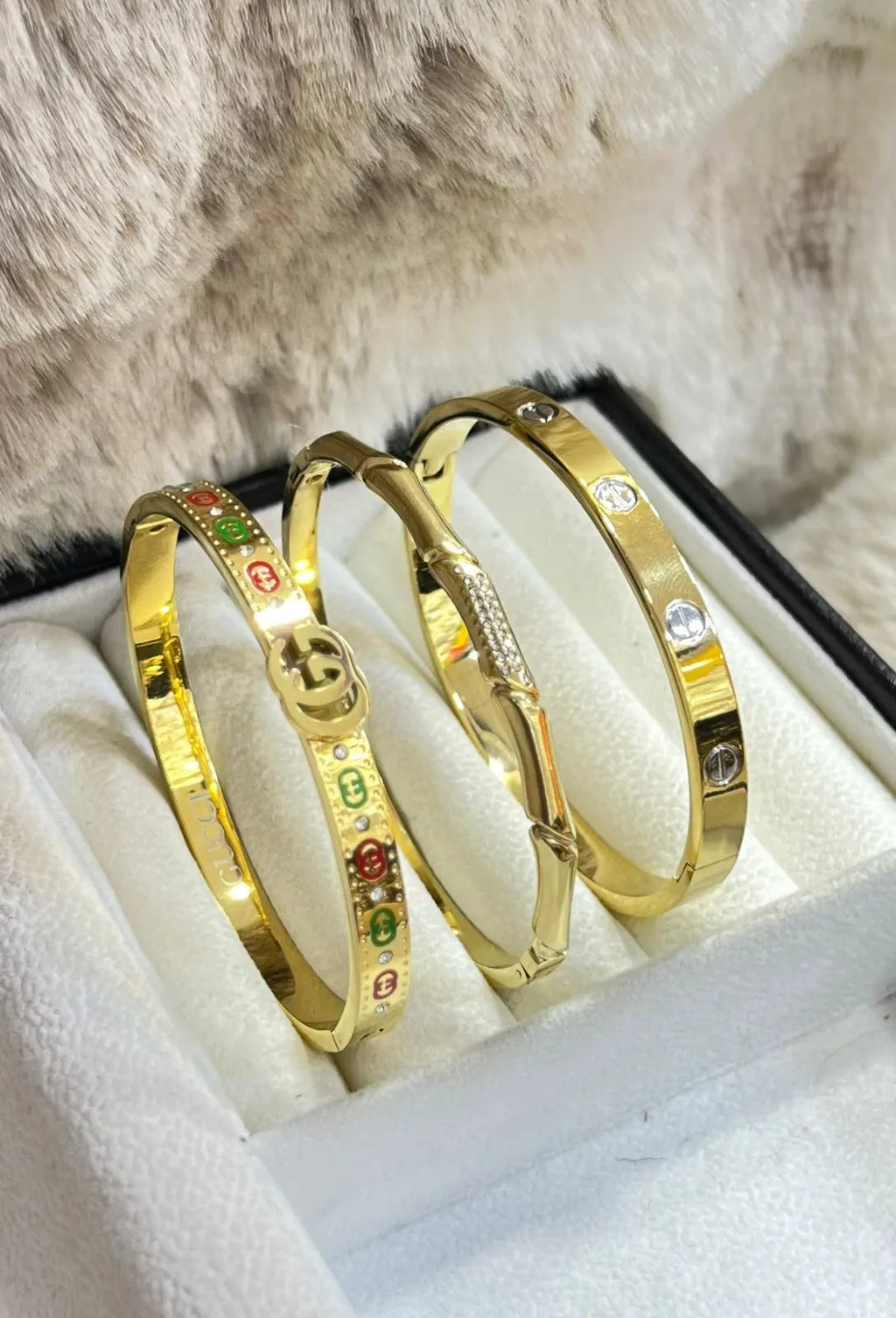 Trio de Bracelets en Acier Inoxydable