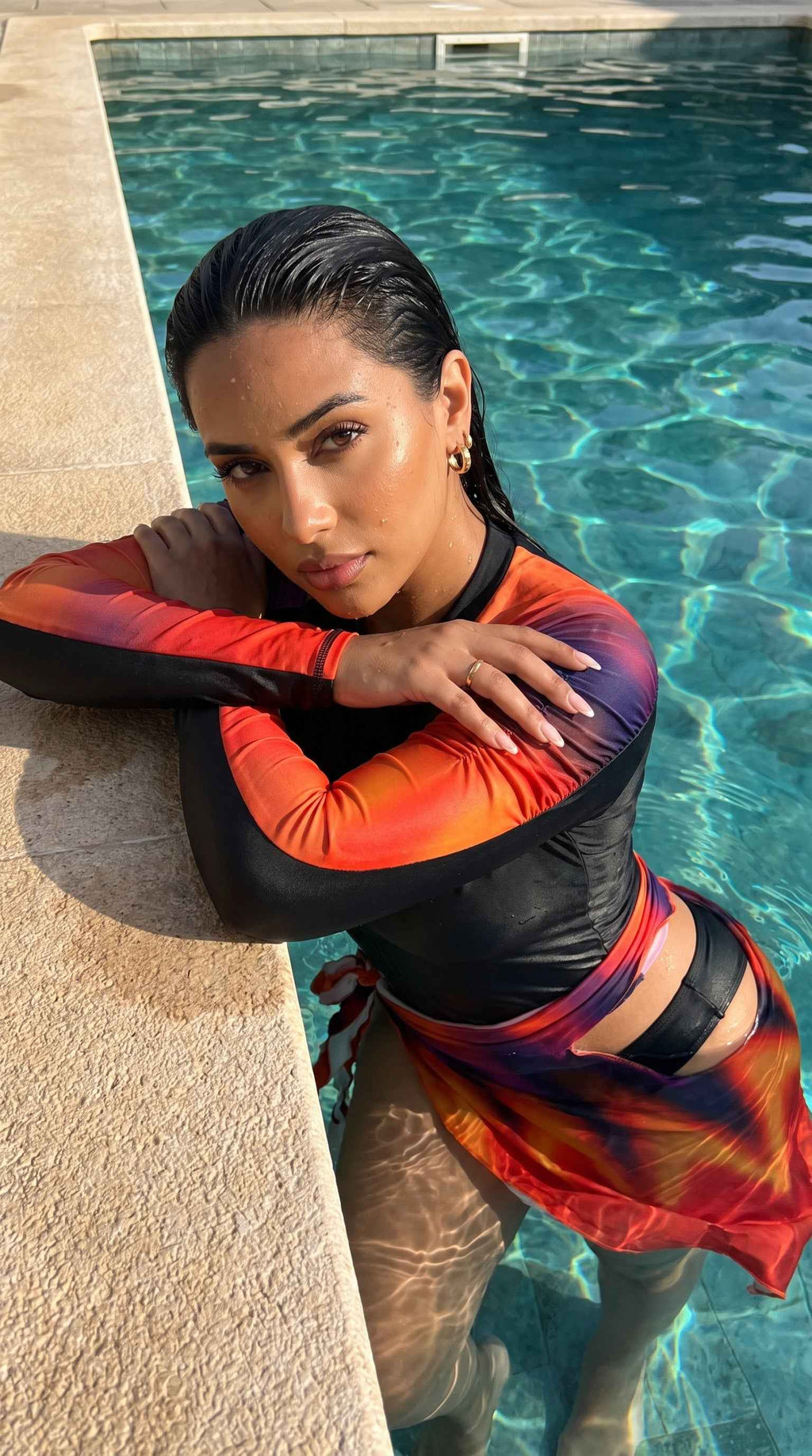 Burkini Flame  Élégance et Confort (4 Pièces)