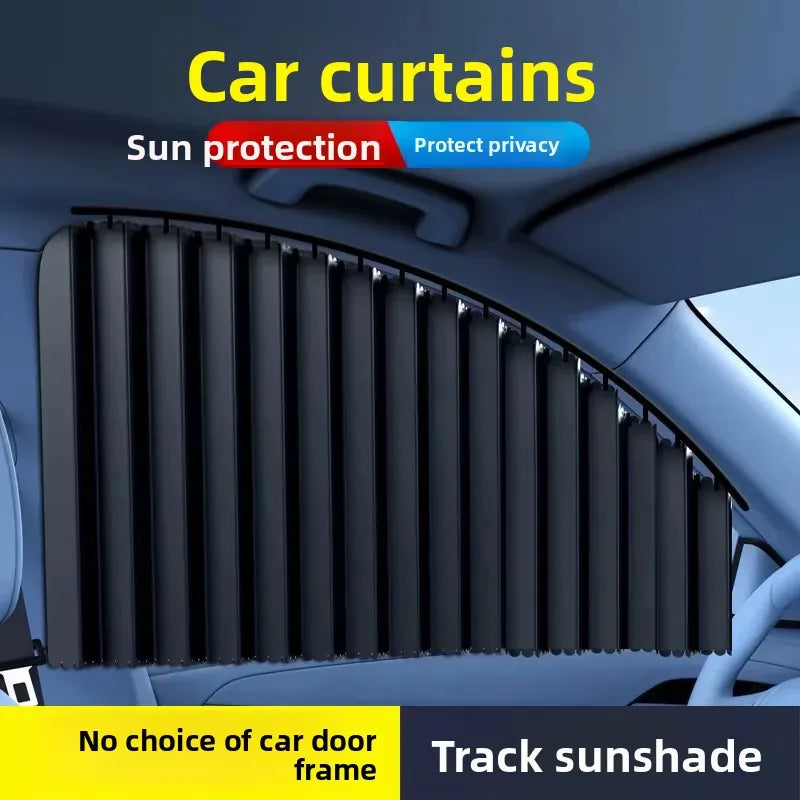 Rideaux Pare-Soleil Coulissants pour Voiture avec Rail Encastrable – Protection UV, Isolation Thermique