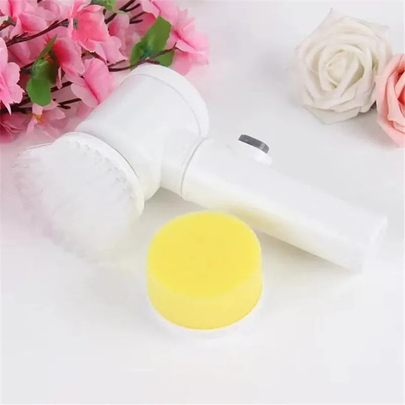 Pack Entretien &amp; Nettoyage Maison 3-en-1 – Serpillière Éponge Auto-Essorante + Rasoir Anti-Bouloche Électrique USB + Brosse de Nettoyage Électrique Sans Fil