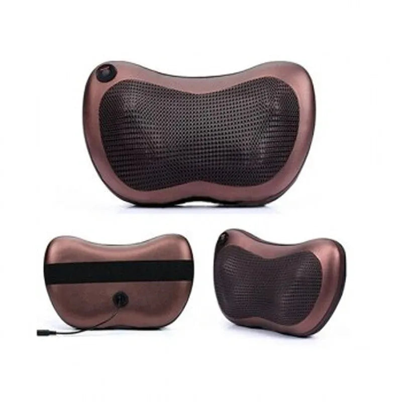 Coussin de Massage Shiatsu Chauffant 4-en-1 – Pour Maison & Voiture (CHM-8028)
