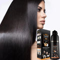 🇫🇷 Version Française Shampooing Colorant Rapide 3-en-1 au Collagène & Huile d'Argan (Noir Naturel) – 400 ml