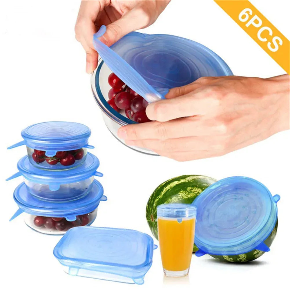 Pack Cuisine Intelligent 3-en-1 – Presse-Agrumes Électrique Portable USB + Mini Hachoir Électrique 45W + Set de 6 Couvercles en Silicone Extensibles