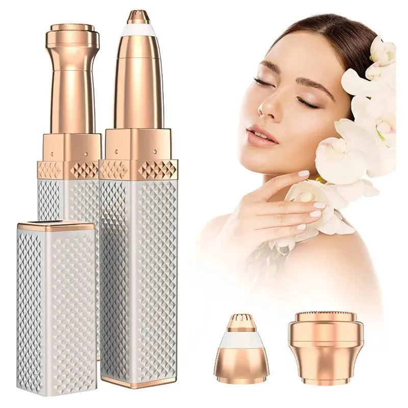 Épileur & Tondeuse Électrique Visage 2-en-1 Rechargeable USB pour Femme