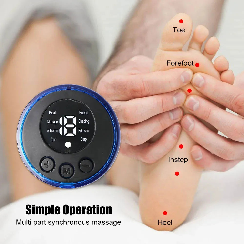 Tapis de Massage &amp; Réflexologie Électrique EMS pour Pieds (8 Modes &amp; 19 Niveaux)